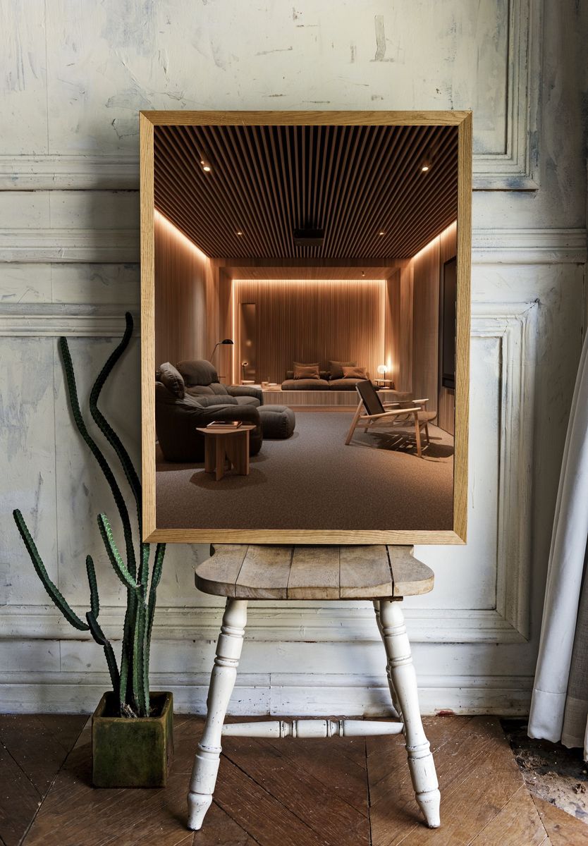 Modern Home Theater Interior Poster. — room view 1