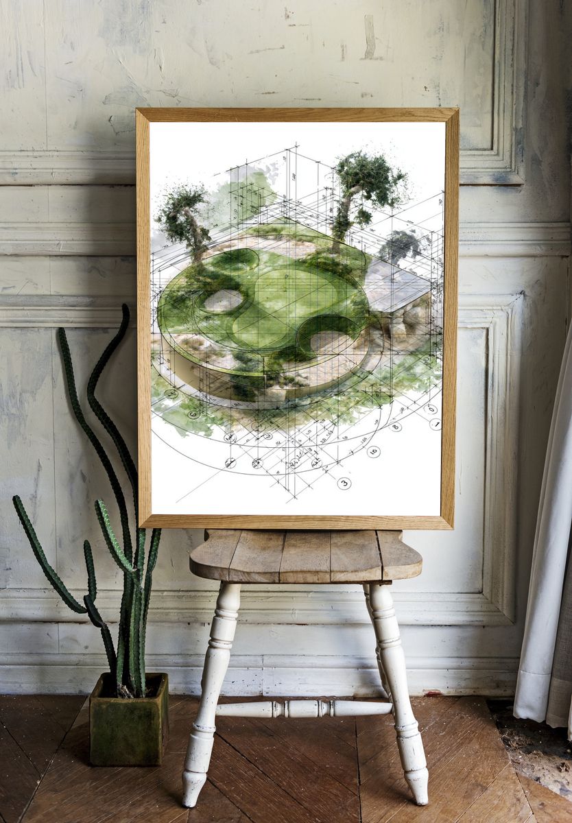 Architectural Garden Concept Poster. room preview
