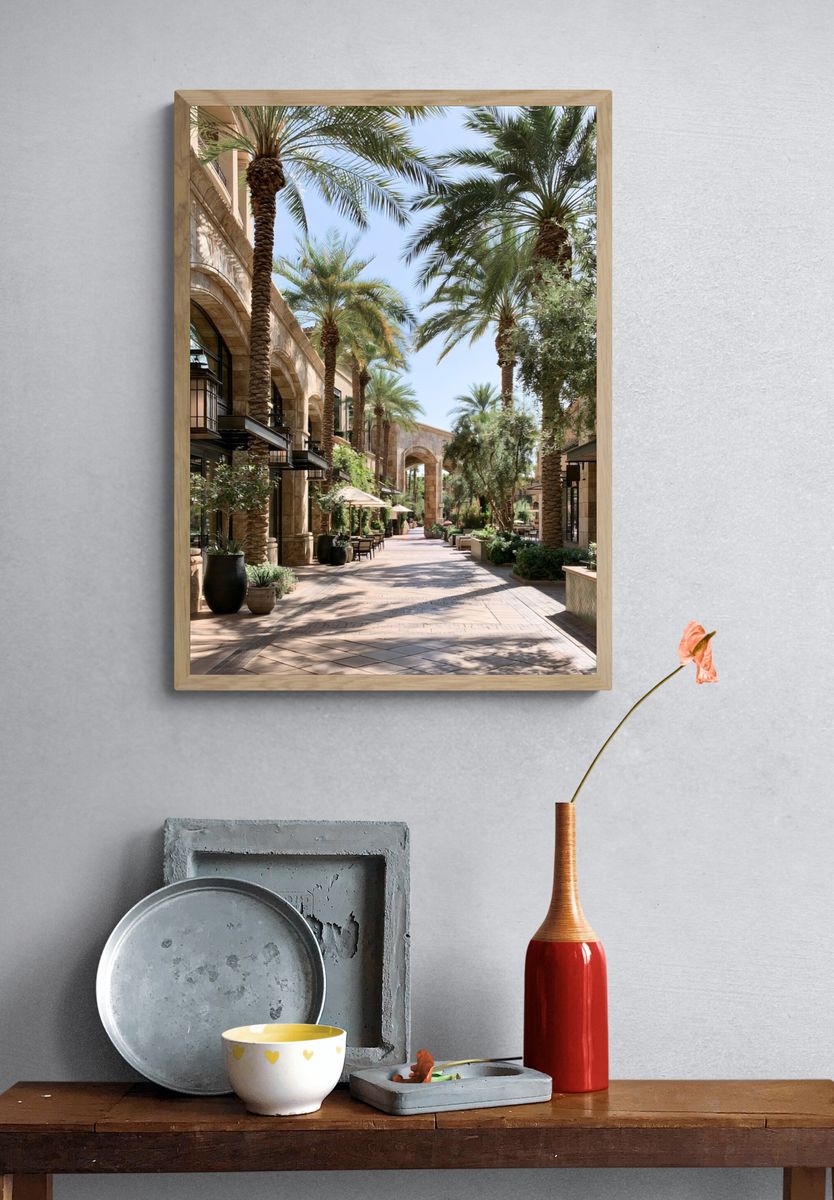 Palm Courtyard Architecture Poster. — room view 3