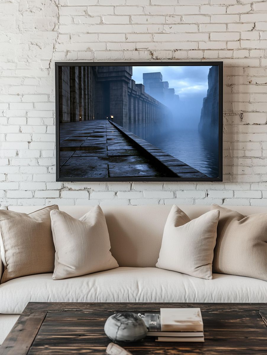 Misty Fortress Corridor Poster. room preview