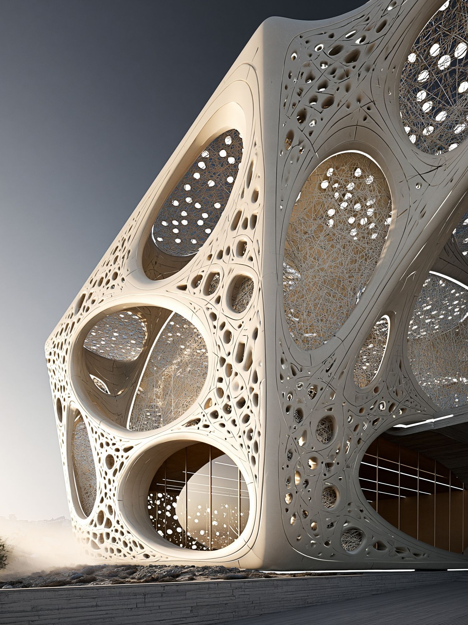 Organic Futuristic Architecture Print. poster — architecture art