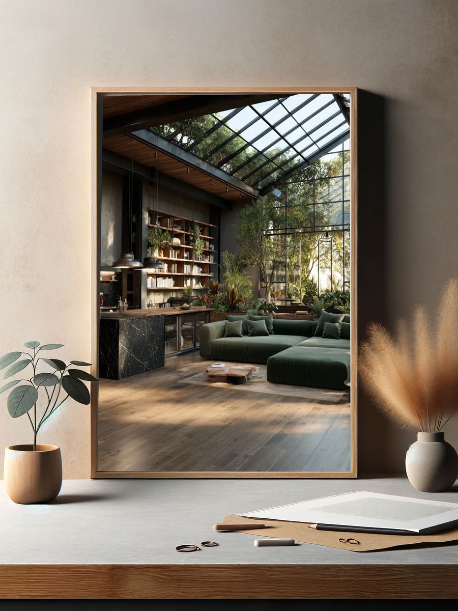 Glasshouse Living Room Interior Print. — room view 2