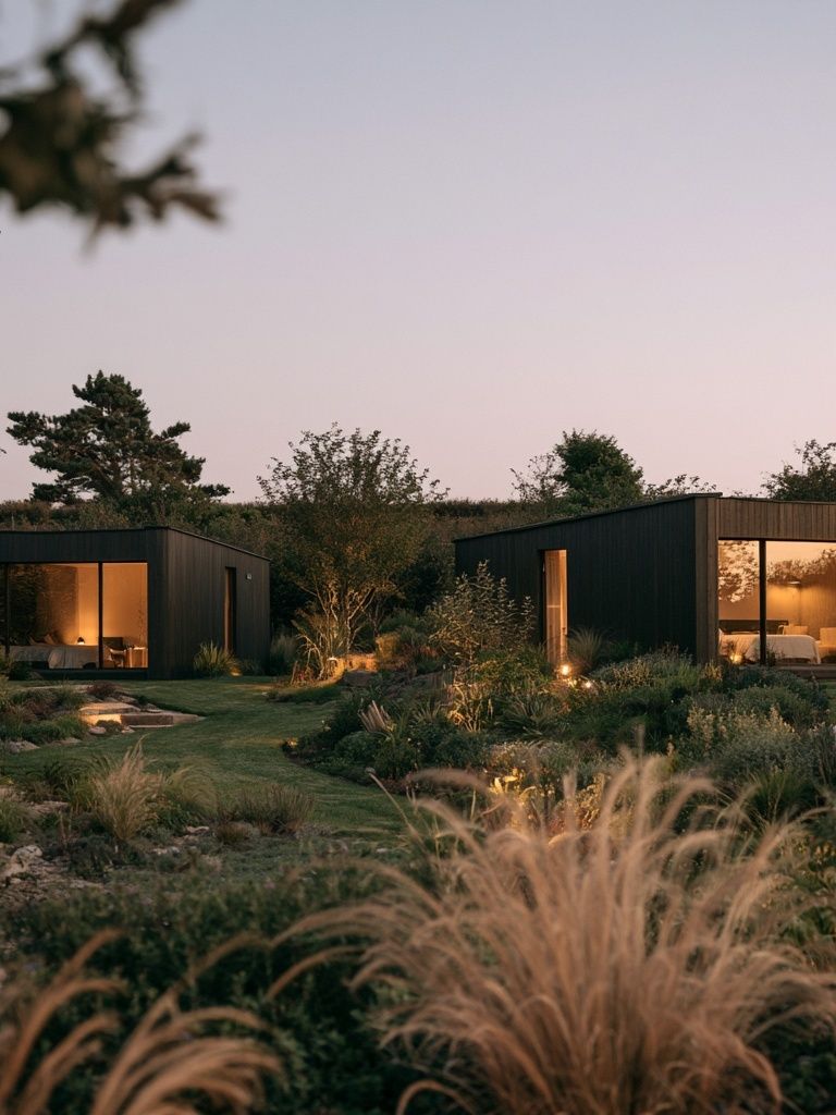 Modern Garden Cabins Photography Poster. poster — architecture art