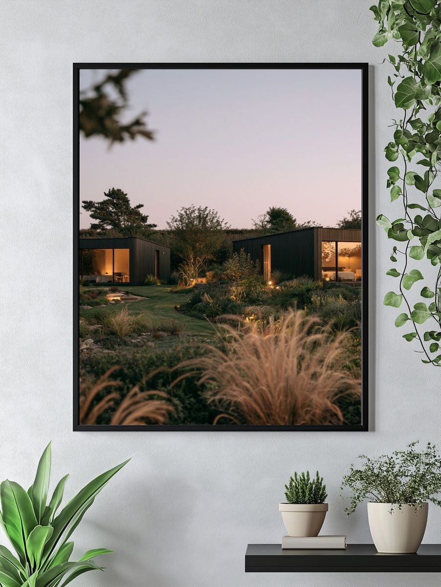 Modern Garden Cabins Photography Poster. — room view 4