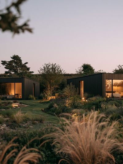 Modern Garden Cabins Photography Poster.