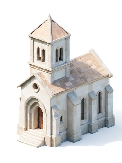 Stone Chapel Illustration Poster.