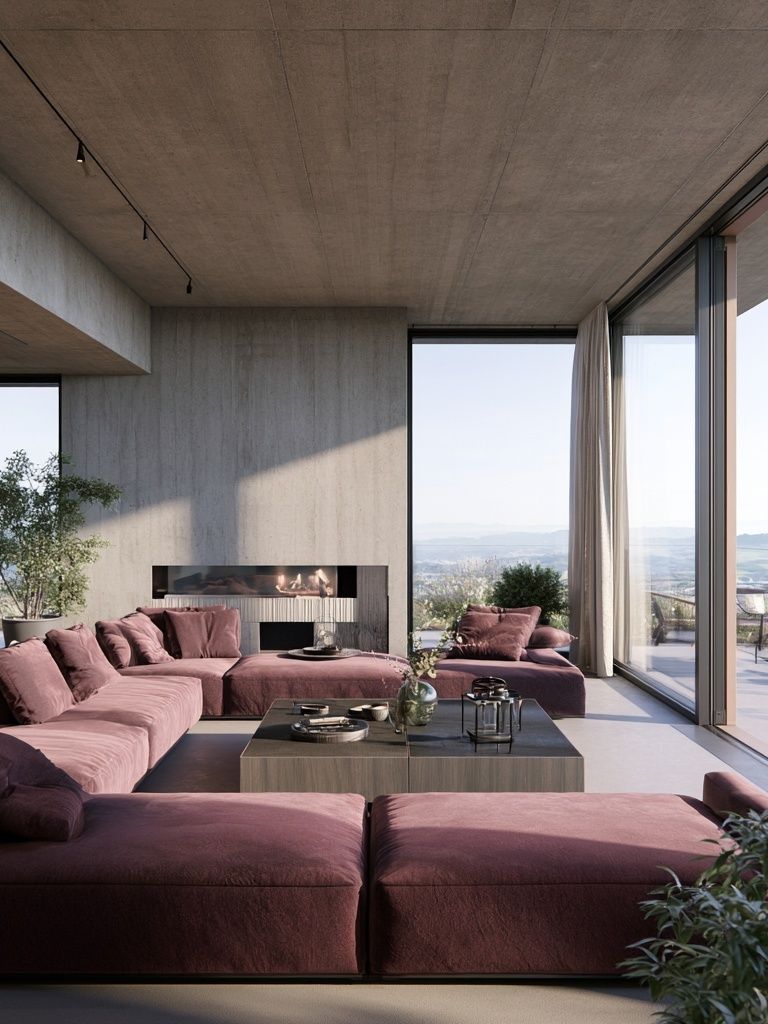 Modern Minimalist Living Room Print. poster detail