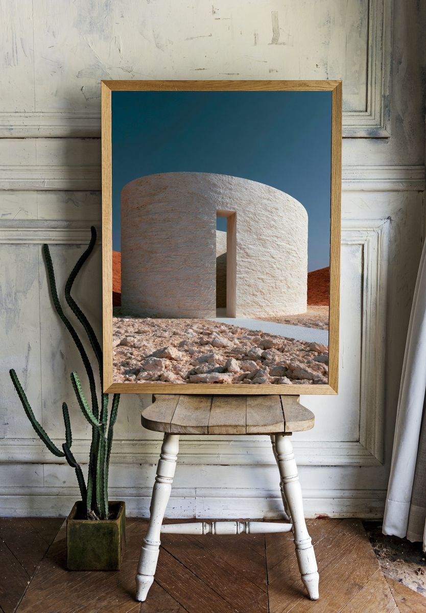 Desert Stone Pavilion Photography Poster. — room view 1