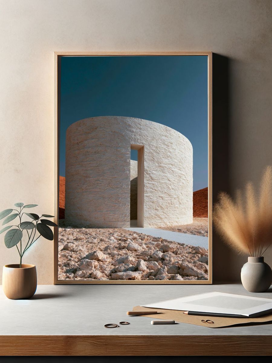 Desert Stone Pavilion Photography Poster. — room view 2
