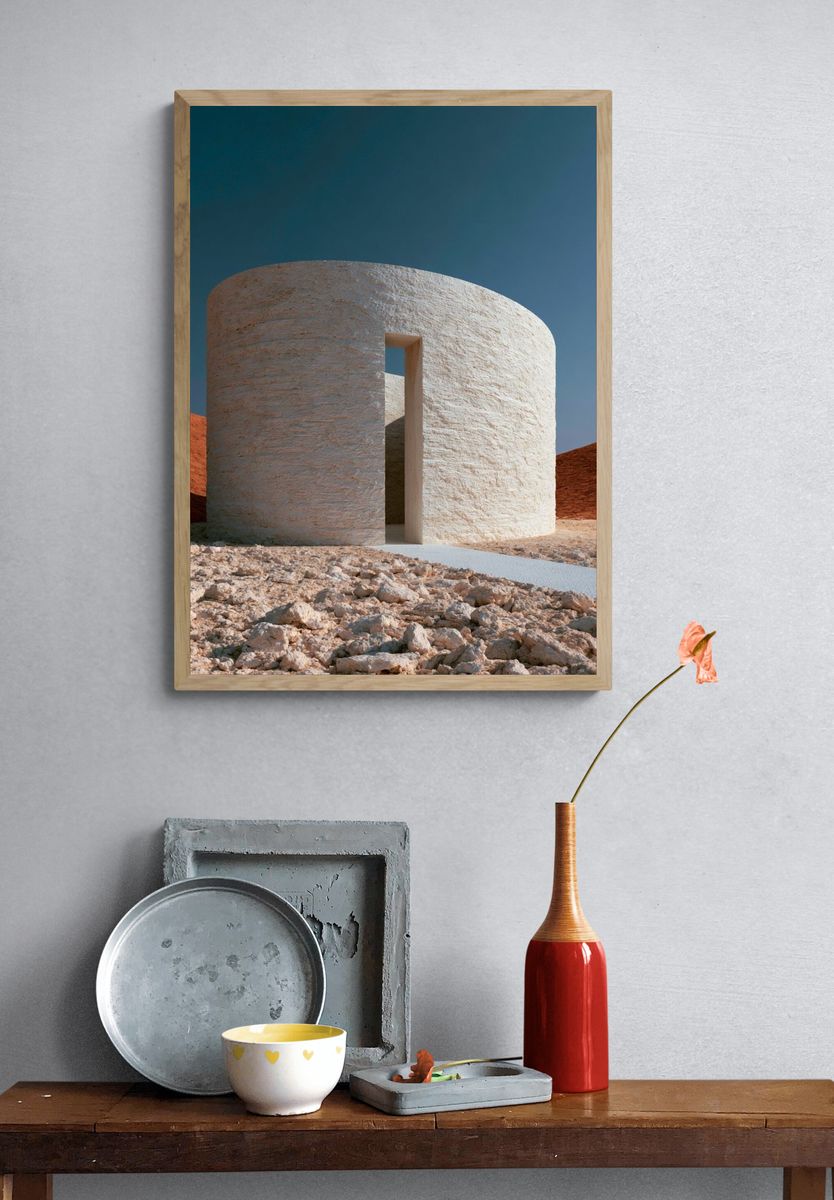 Desert Stone Pavilion Photography Poster. — room view 3