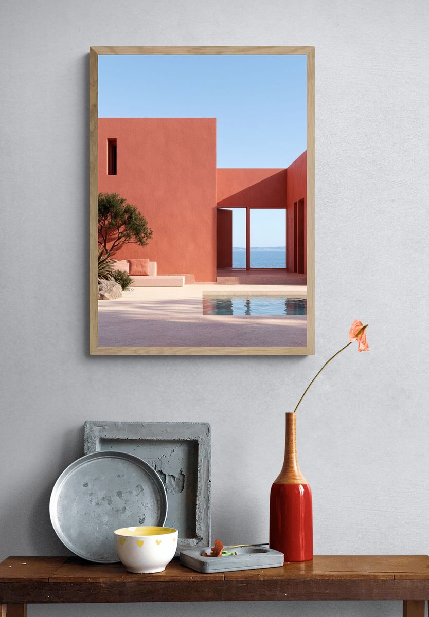Seaside Modern Villa Photography Poster. — room view 3
