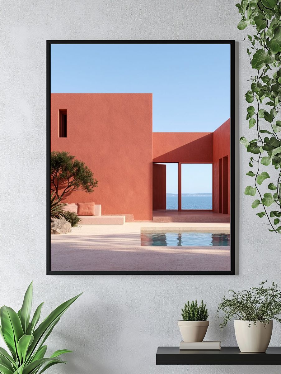 Seaside Modern Villa Photography Poster. — room view 4