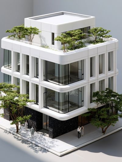 Modern Architectural Model Print.