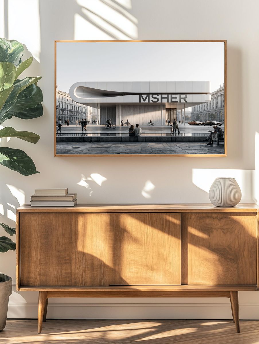 Modern Urban Pavilion Architecture Poster. — room view 3