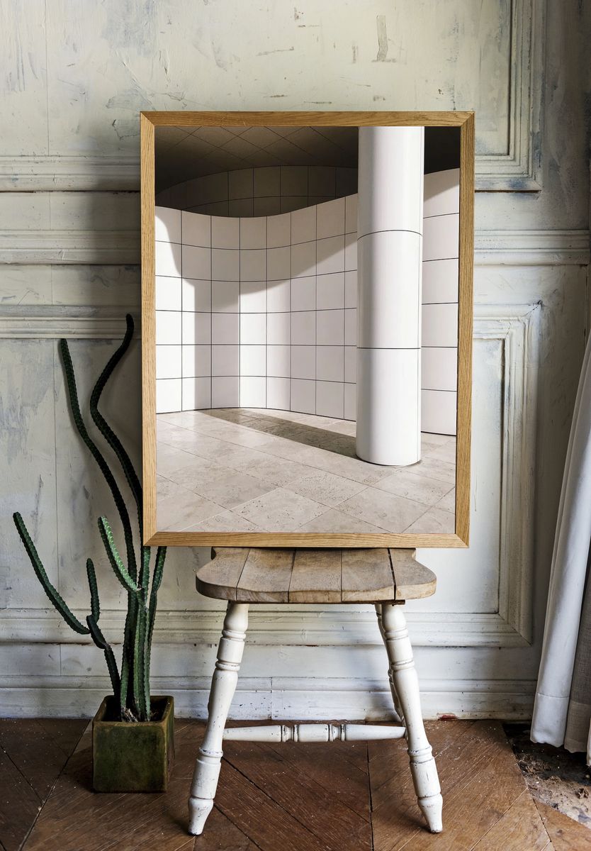 Curved Minimalist Architecture Poster room preview