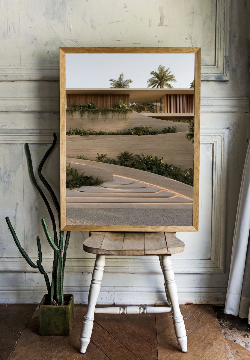 Modern Tropical Villa Architecture Poster. room preview