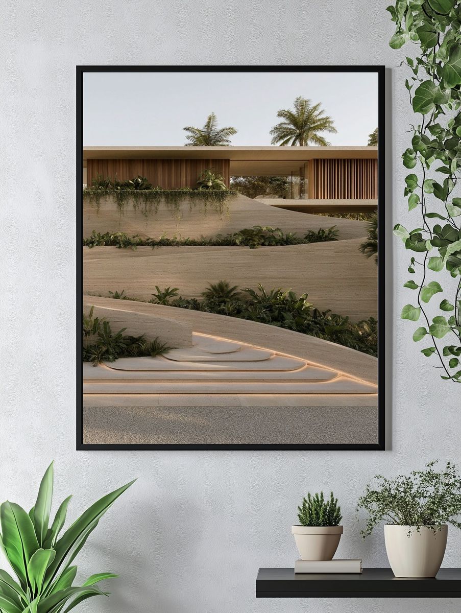 Modern Tropical Villa Architecture Poster. — room view 4