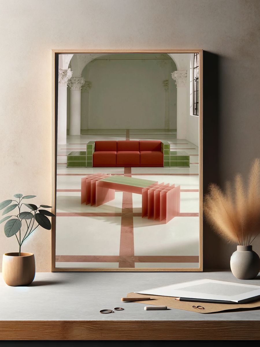 Modern Interior Installation Poster. — room view 2