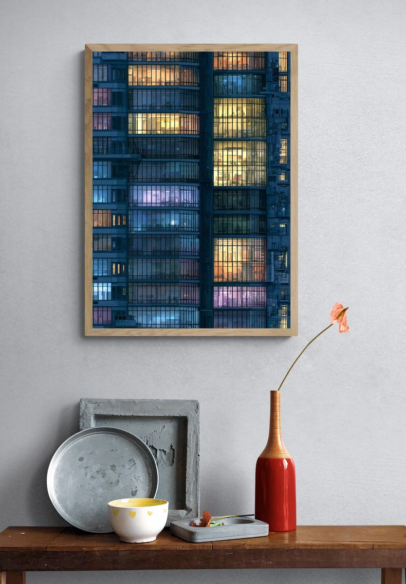 Urban Twilight High-Rise Poster. — room view 3