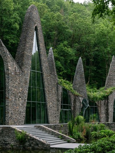Forest Stone Chapel Architecture Print.
