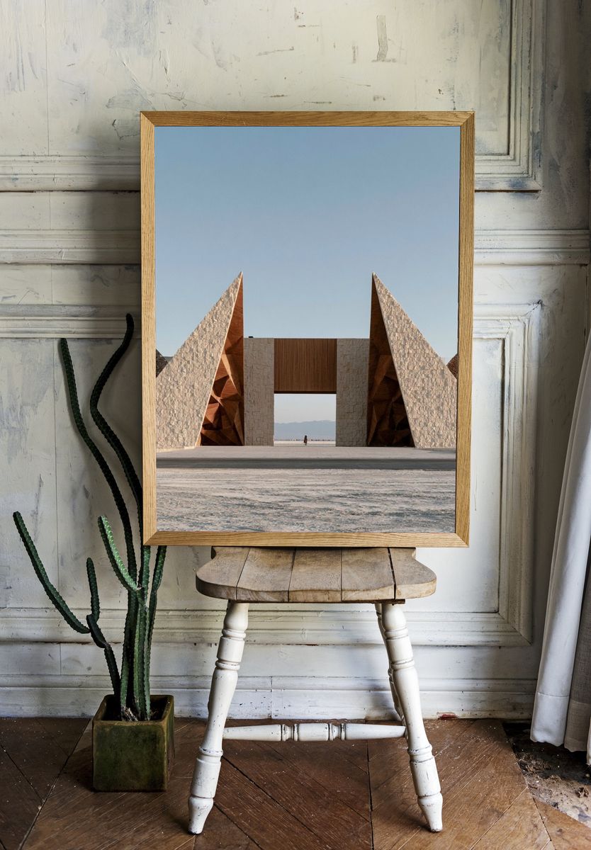 Desert Pavilion Architecture Print. — room view 1