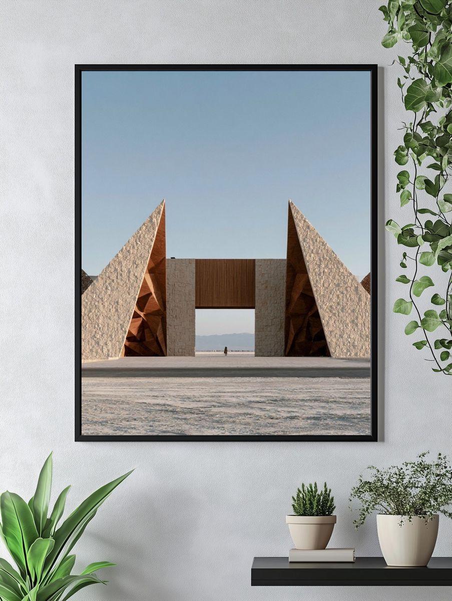 Desert Pavilion Architecture Print. — room view 4