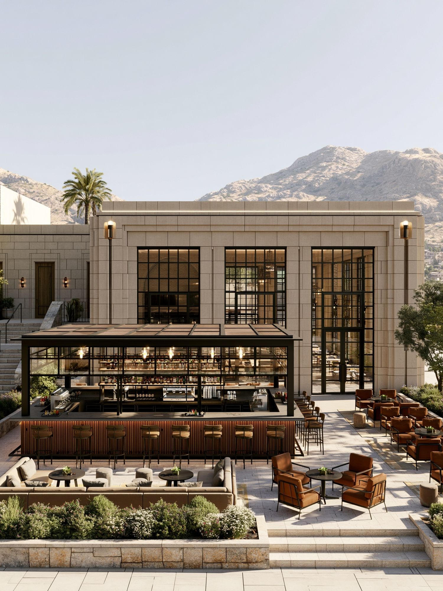 Modern Mountain Villa Architecture Print. poster detail