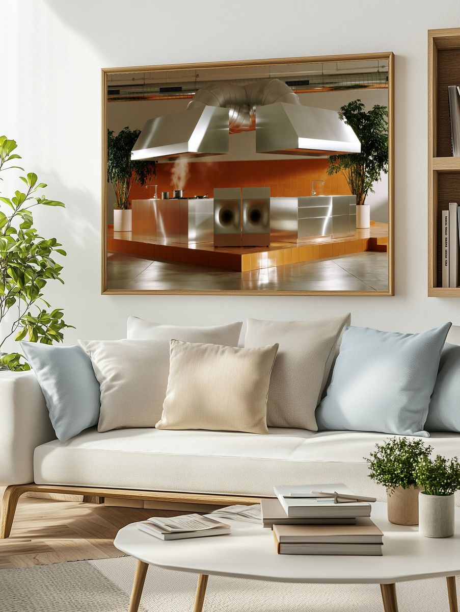 Modern Industrial Kitchen Poster. — room view 2