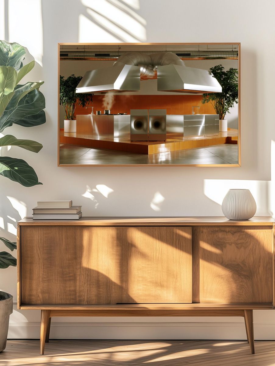 Modern Industrial Kitchen Poster. — room view 3