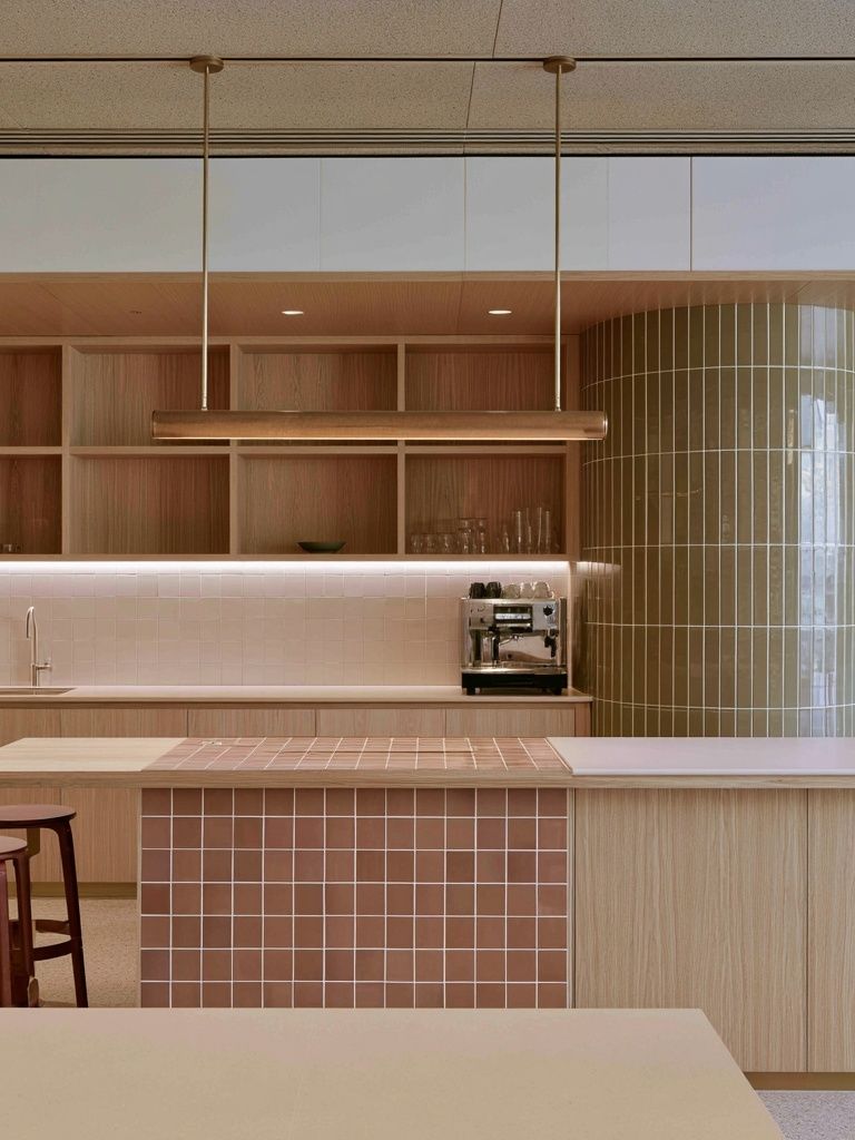 Japandi Kitchen Interior Print. poster — architecture art