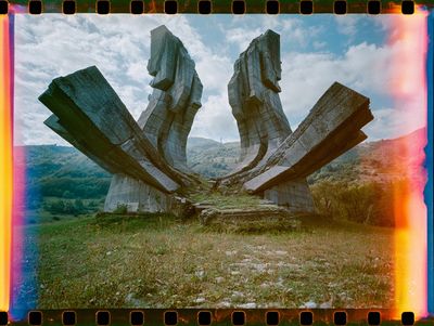 Concrete Monument Landscape Poster.
