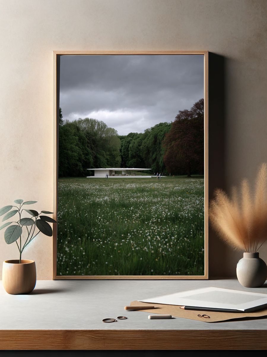 Modern Architecture in Nature — Photography Print. — room view 2