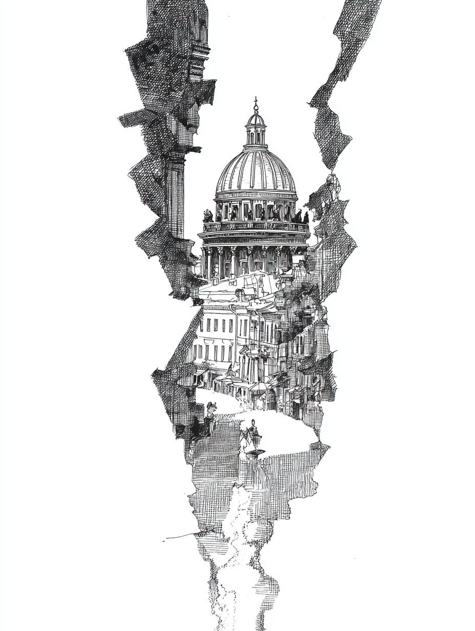 Architectural Wonder — Illustration Print. poster detail