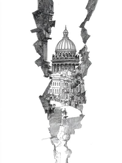 Architectural Wonder — Illustration Print. poster