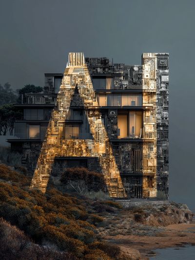 Architectural A — Modern Print. poster