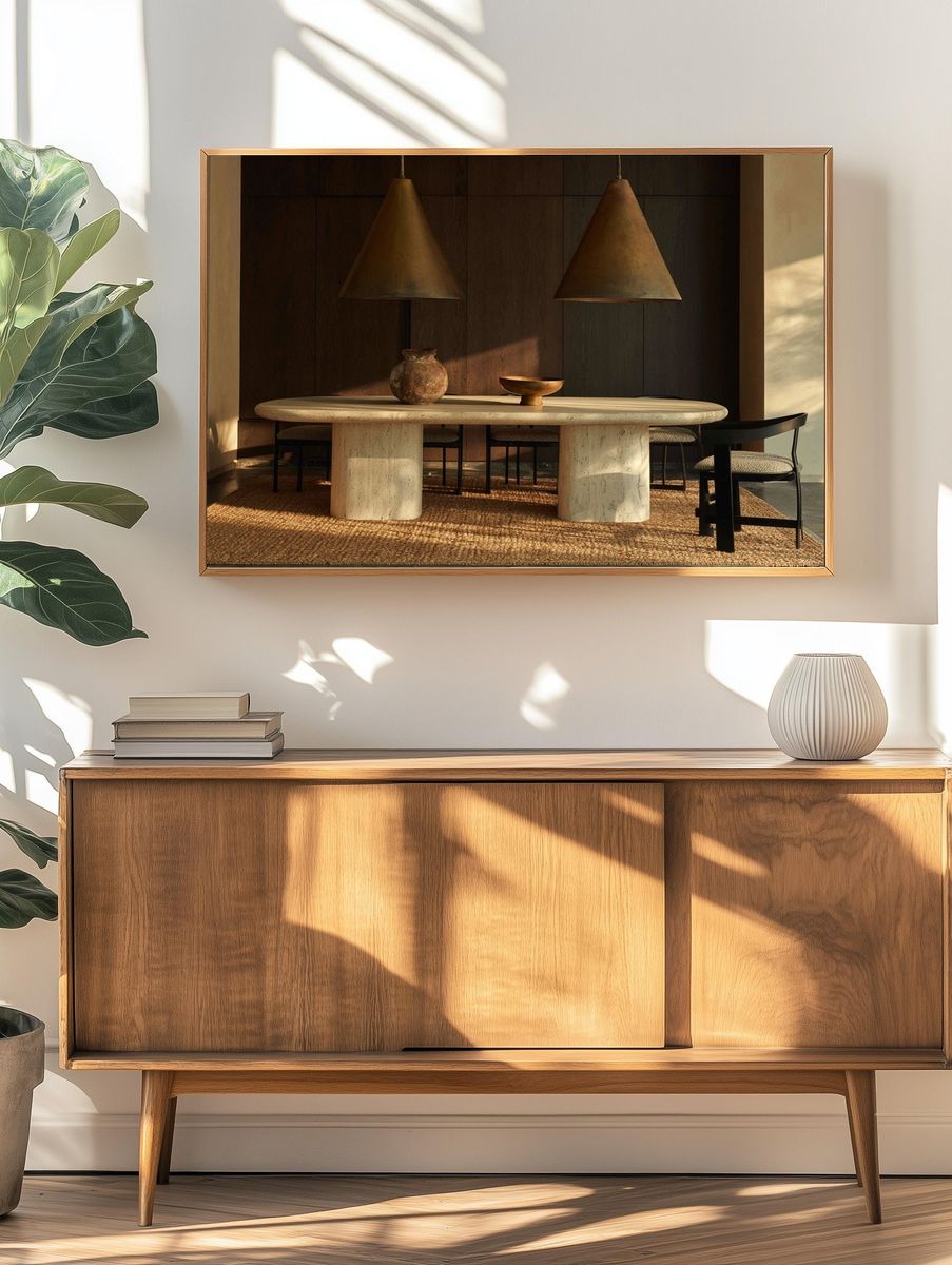 Japandi Dining Room Interior Print. — room view 3