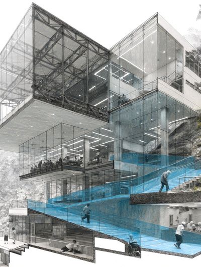 Modern Glass Architecture Poster.