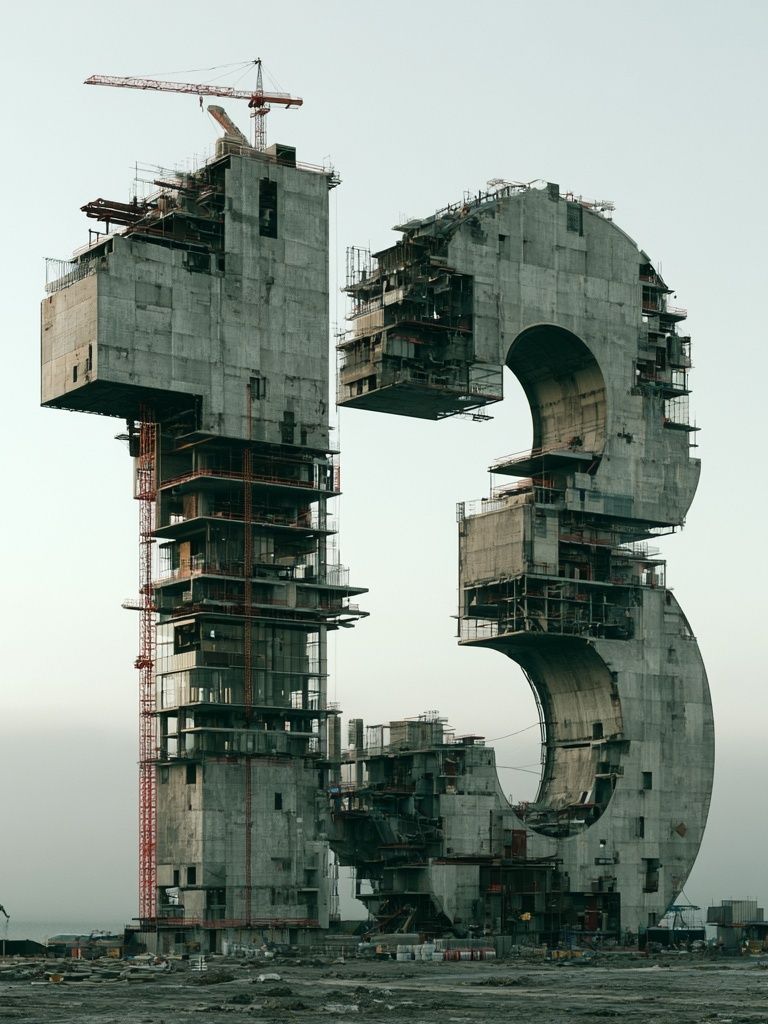 Surreal Concrete Number 5 Print. poster detail