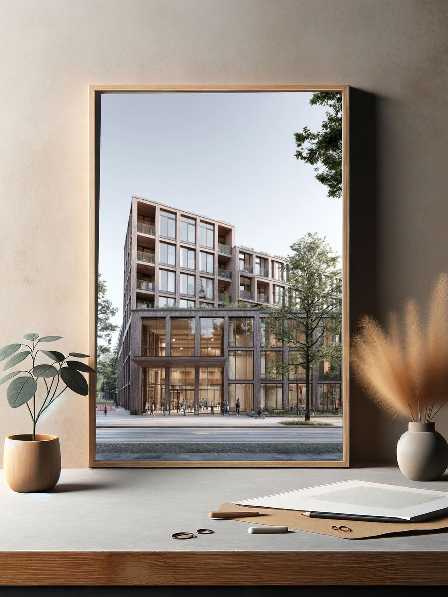 Modern Urban Architecture Poster. — room view 2