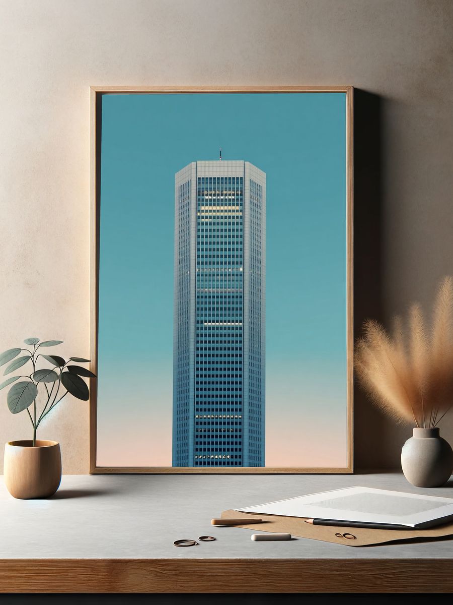 Modern Skyscraper — Architectural Print. — room view 2