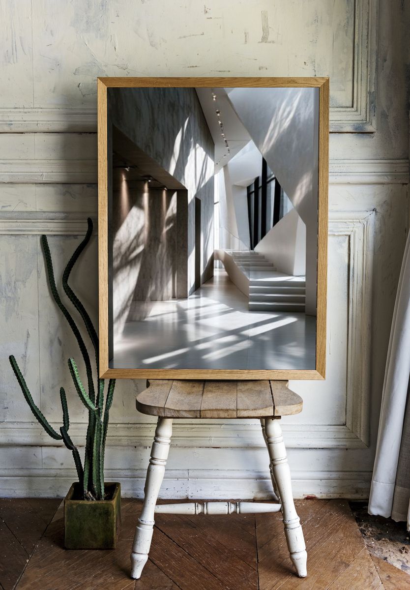 Modern Interior Staircase Photography Poster. room preview