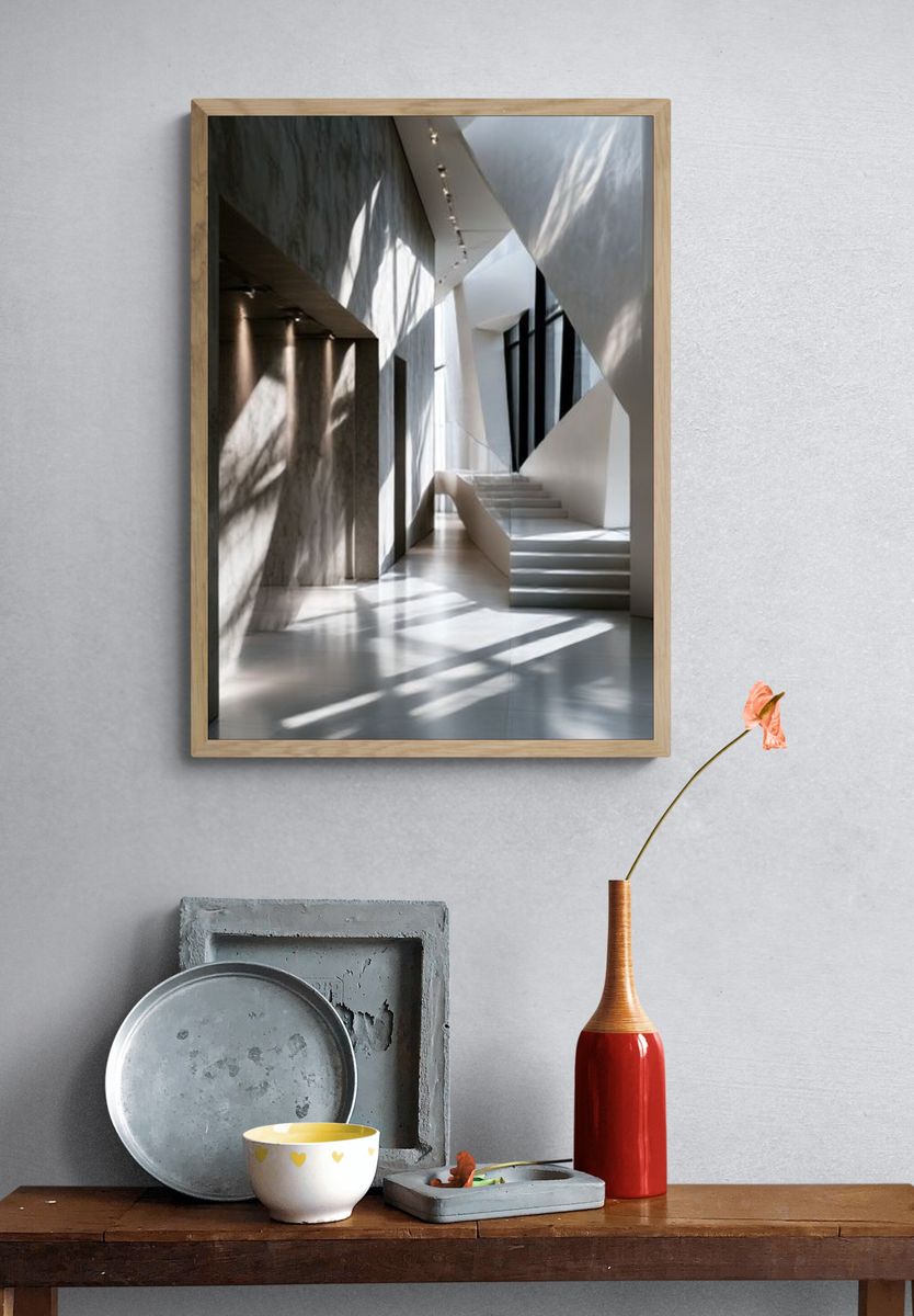 Modern Interior Staircase Photography Poster. — room view 3