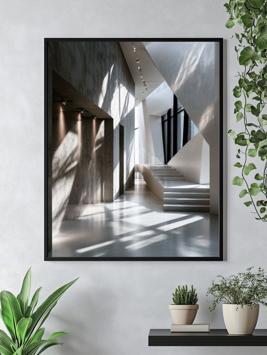 Modern Interior Staircase Photography Poster. — room view 4
