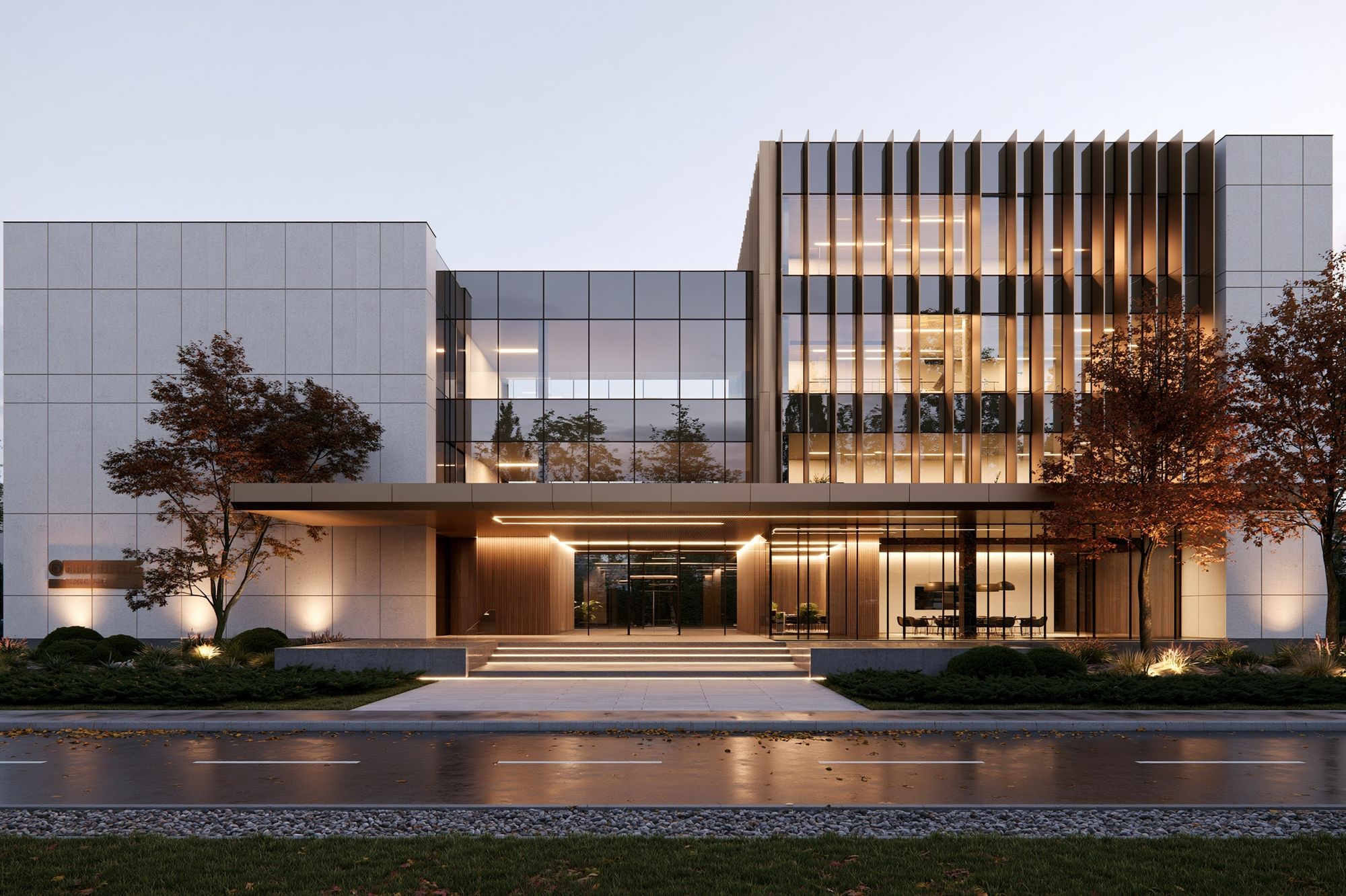 Modern Glass Facade Architecture Poster. poster — architecture art