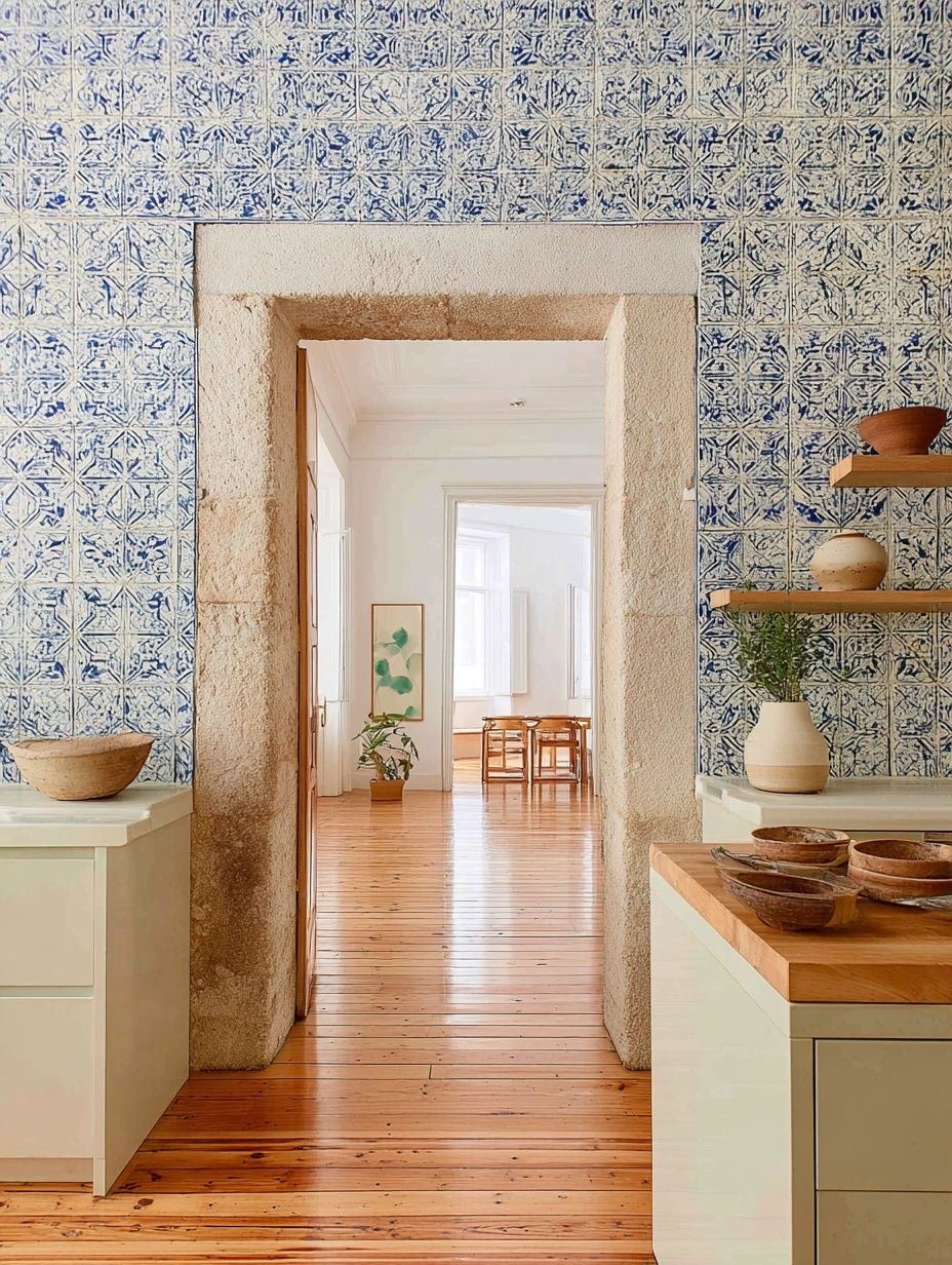 Mediterranean Interior Hallway Poster. poster — architecture art