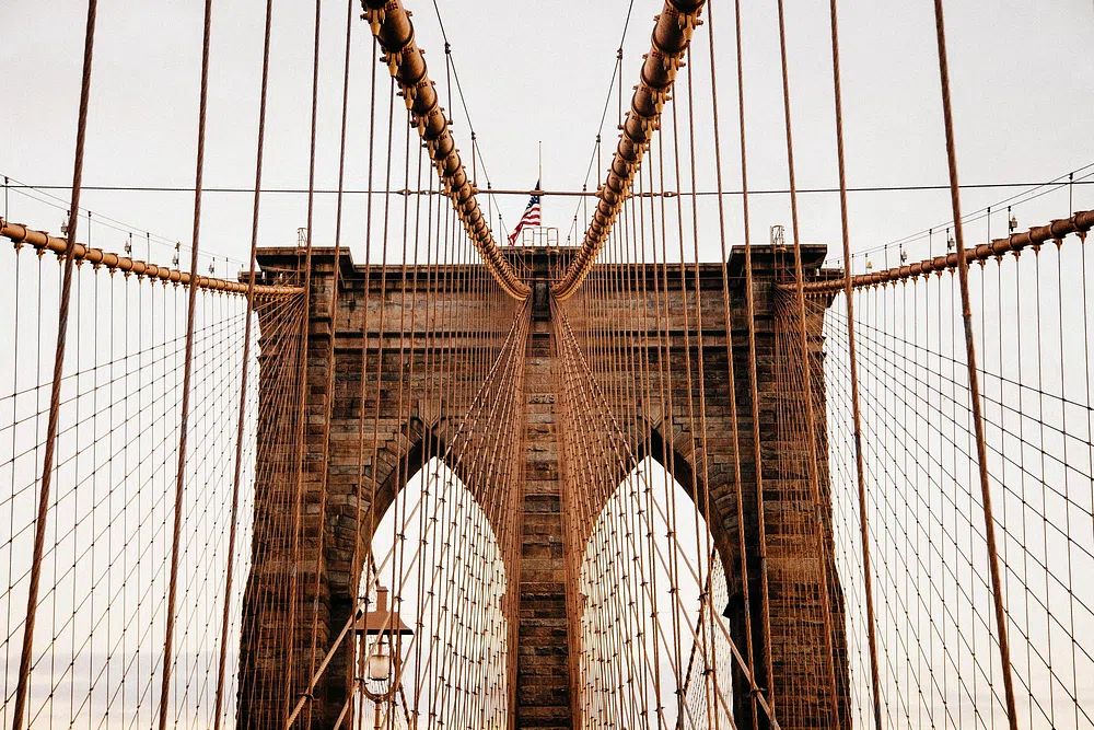 Brooklyn Bridge, New York City. poster — architecture art