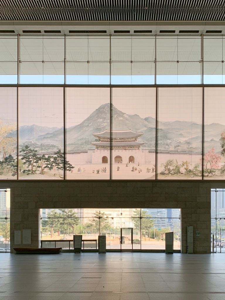 Korean Palace Landscape Print. poster detail
