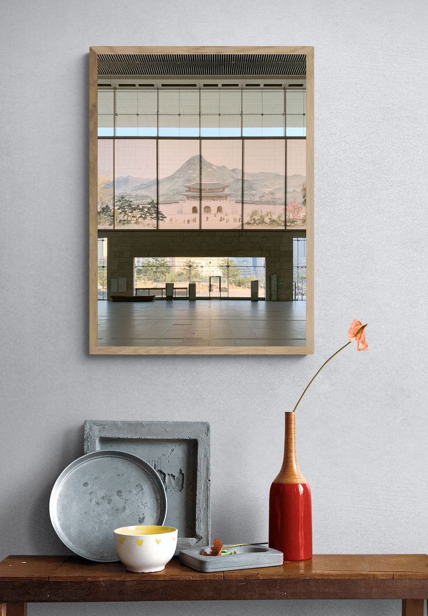 Korean Palace Landscape Print. — room view 3