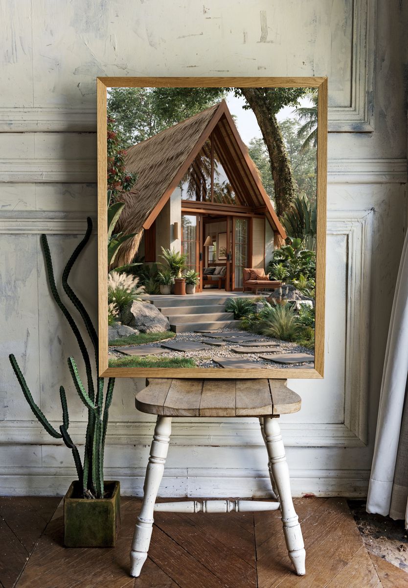 Tropical A-Frame Villa Print. room preview