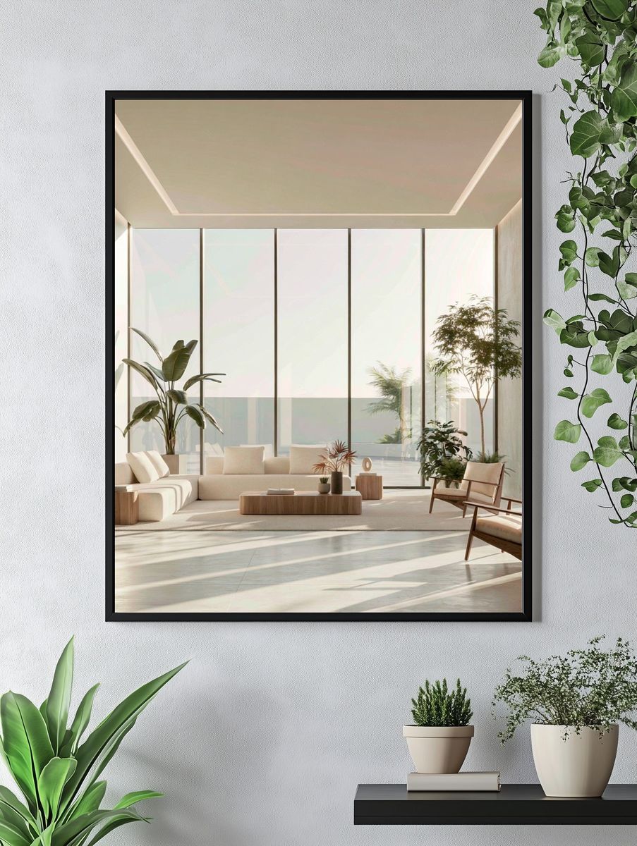 Minimalist Sunlit Interior Print. — room view 4